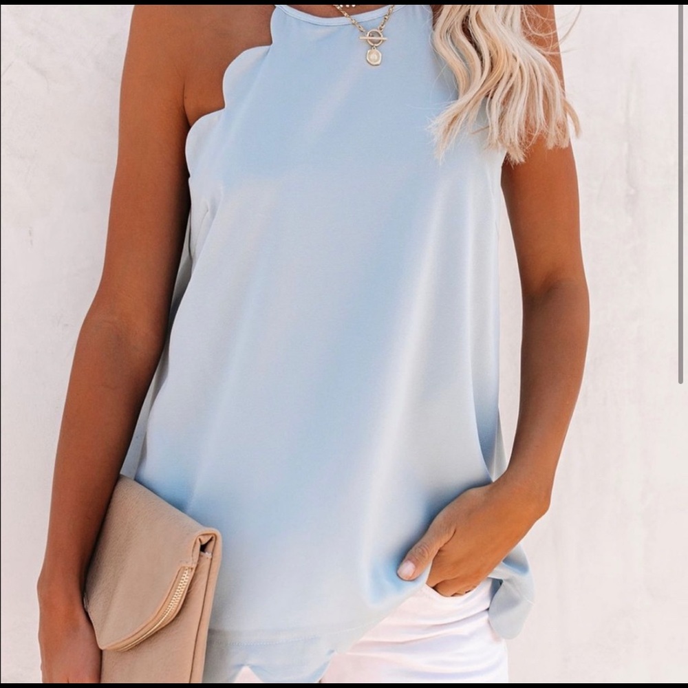 VICI collection scalloped tank